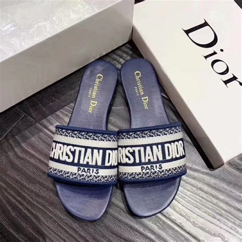 dior slipper blue|christian Dior female slippers.